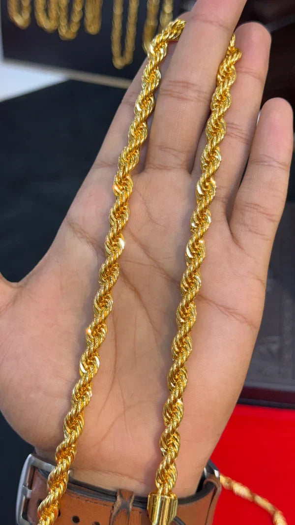 Rassi Chain | 1 Gm Gold Plated | Rope Chain for Men & Women ✨