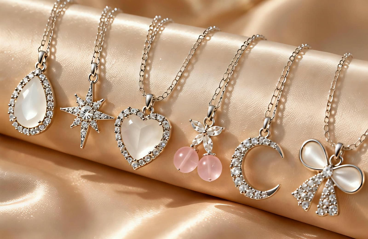 Elegant Crystal Pendant Necklace for Women | Trendy Heart, Star, Moon & Butterfly Designs 💎✨